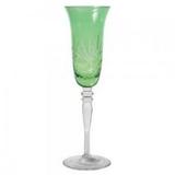 Conjunto Taças em Vidro Lapidado Verde 190ml 6 peças - Decorafast