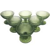 Conjunto Taças Sobremesa Sorvete 150ml Vidro Bico De Jaca Verde - Zanline
