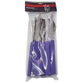 Conjunto Talheres 12 Peças Garfo Faca E Colher De Mesa Inox Lilas - Zanline