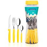 Conjunto Talheres Inox 24 peças Ipanema Amarelo - Tramontina