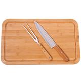 Conjunto Talheres Para Churrasco E Tábua Retangular 3359 Mor