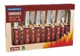 Conjunto Talheres Poliwood Churrasco Inox 12pçs Tramontina