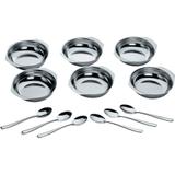 Conjunto Tigelas 12 Peças Taças Colher Sobremesa - 23084 - Golden inox