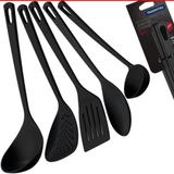 Conjunto Utensílios Cozinha NylonTramontina 5 peças Preto