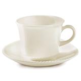 Conjunto Xícara E Pires Corona P Café Chá Cerâmica Branca - Yoi