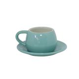 Conjunto Xícara E Pires Tropeiro Turquesa J44411 Mondoceram Gourmet