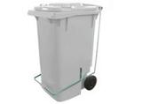 Conteiner Lixeira Plastica 240L Com Pedal E Rodas De 200mm - Lar plastico