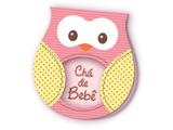 Convite Chá de Bebê Coruja Regina - 08 Unidades