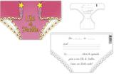 Convite chá de bebê fralda rosa - Kid-art