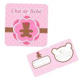 Convite Chá de Bebê Urso Rosa Duster c/ 08 unidades - Ultrafest