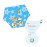 Convite Chá de Fralda Duster Azul c/ 08 unidades - Ultrafest