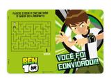 Convite de Aniversário Ben 10 c/ 8 unid. - Regina festas