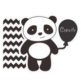 Convite de Aniversário Panda 08 unidades Duster - Festabox