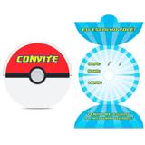 Convite de Aniversário para Festa Pokémon Go 8 unidades Junco - Festabox