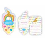 Convite de Aniversário Unicórnio de Amor 08 unidades Duster - Festabox