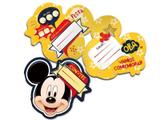 Convite de Festa de Aniversário do Mickey - kit com 8 unid - Regina
