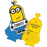 Convite Festa New Minions 08 unidades Festcolor - Festabox