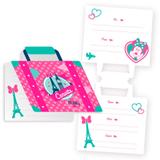 Convite Minnie Rosa Mala de Viagem 08 unidades - Festabox