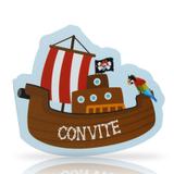 Convite Navio Pirata 08 unidades Duster