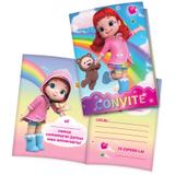 Convite Rainbow Ruby 08 unidades Festcolor - Festabox
