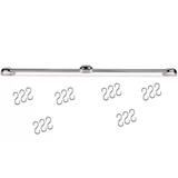 Cook Home 1202 Conjunto para Cozinha com 18 Ganchos e 2 Barra 60 cm Aço Cromado Arthi