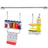 Cook Home 4512 Cozinha Suspensa Condimentos Pano Suporte Detergente Aço Cromado Arthi