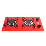 Cooktop 2 Bocas Askoi Vermelho a Gás GLP Superautomático