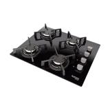 Cooktop 4 Bocas à Gás Itatiaia Vitrum com Acendimento Superautomático Preto Bivolt