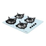 Cooktop 4 Bocas á Gás V400 Vidro Fogatti Branco