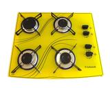 Cooktop 4 bocas amarelo lines safanelli