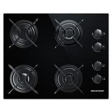 Cooktop 4 bocas Brastemp com grades piatina e acendimento automático