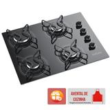 Cooktop 4 Bocas Itatiaia Preto Bivolt (com Avental)