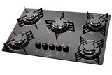 Cooktop 5 Bocas à Gás Atalanta Bivolt Realce Preto e Vermelho