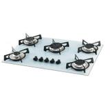 Cooktop 5 Bocas a Gás Bivolt Fischer Branco