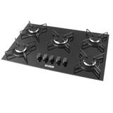 Cooktop 5 Bocas a Gás Built Soft, Mesa de Vidro Temperado, Preto, Bivolt - BLT5QPRS