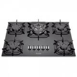 Cooktop 5 Bocas a Gás Tripla Chama Preto G4 Bivolt Mueller