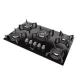 Cooktop 5 Bocas à Gás Vitrum Tripla Chama Superautomático Itatiaia Bivolt Preto
