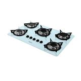 Cooktop 5 Bocas Acendimento Automático V500X Flange Inox Fogatti