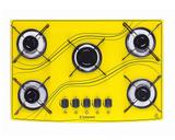 Cooktop 5 bocas amarelo lines safanelli