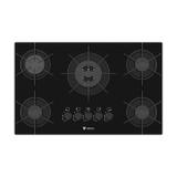 Cooktop 5 Bocas Arena Preto Bivolt Com Base Preta Venax