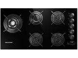 Cooktop 5 Bocas Brastemp à Gás GLP - Acendimento Preto Ative! BDT85