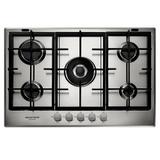 Cooktop 5 bocas Brastemp Gourmand Inox com duplachama e trempe com ferro fundido