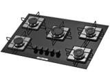 Cooktop 5 Bocas Built Soft à Gás Natural e GLP - Acendimento Superautomático