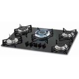 Cooktop 5 Bocas com Tripla Chama Fischer TC, Preto, Acendimento superautomático