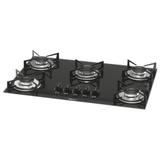 Cooktop 5 Bocas Fischer Vidro Bivolt 1642 Preto