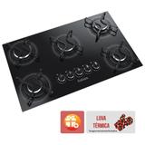 Cooktop 5 Bocas Itatiaia Preto a Gas Bivolt (com Luva Termica)