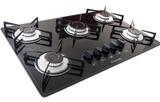 Cooktop 5 bocas preto semplice safanelli