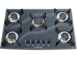 Cooktop 5 Bocas Safanelli 5Q à Gás Natural e GLP - Acendimento Superautomático