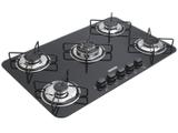 Cooktop 5 Bocas Tramontina Glass Brasil - à Gás Natural e GLP Tripla-Chama