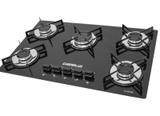 Cooktop 5 Bocas Ultra Chama Bivolt Preto Chamalux